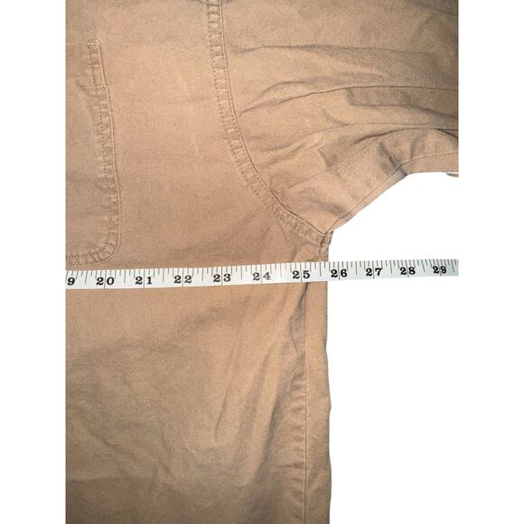 Columbia Gilchrist Club Hunting Shirt XL Tan Black Cotton Quilted Shoulder Patch - Picture 10 of 12